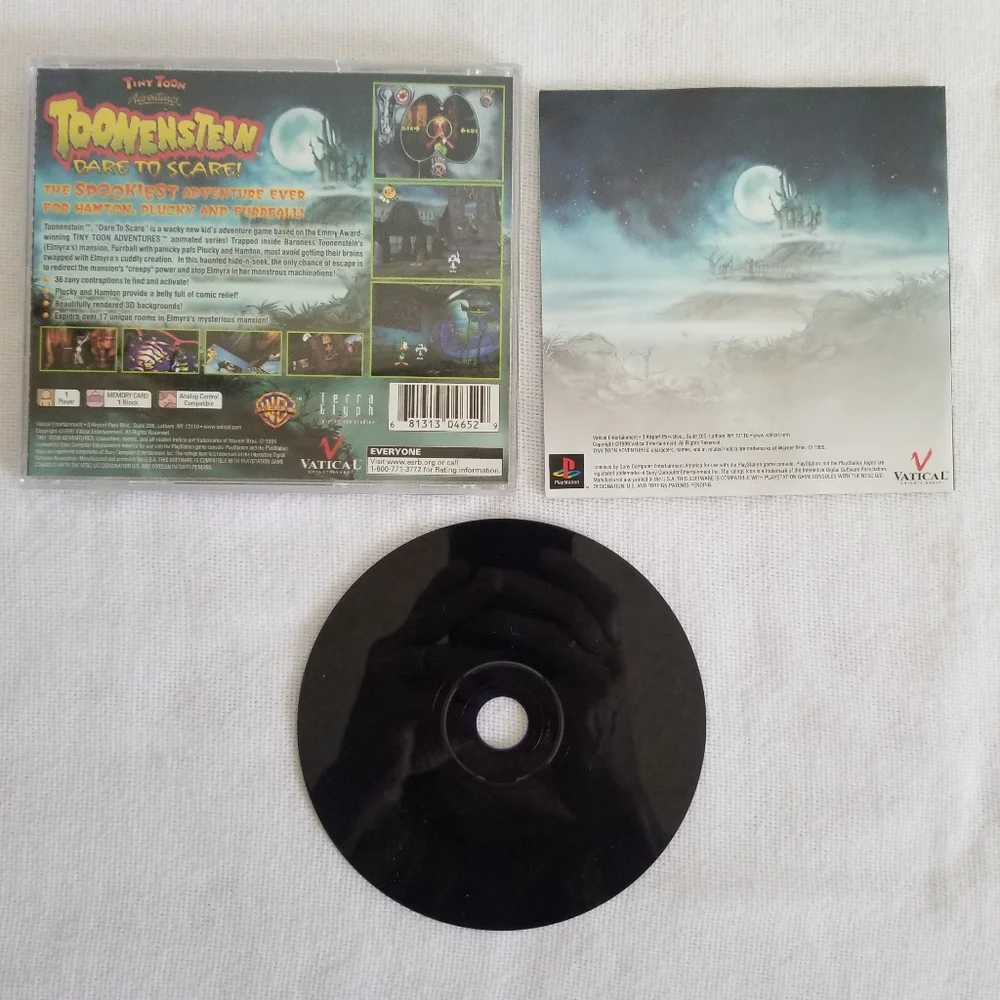 Tiny Toon Toonenstein Dare to Scare PS1 Sony PlayStation Video Game